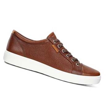 Men's Ecco Soft 7 Casual Shoes Coffee | USA 472OKI